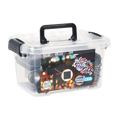 Well Home Cadena De Luz Led Solar Multicolor Con 400 Leds Y Panel Solar Policristalino_0