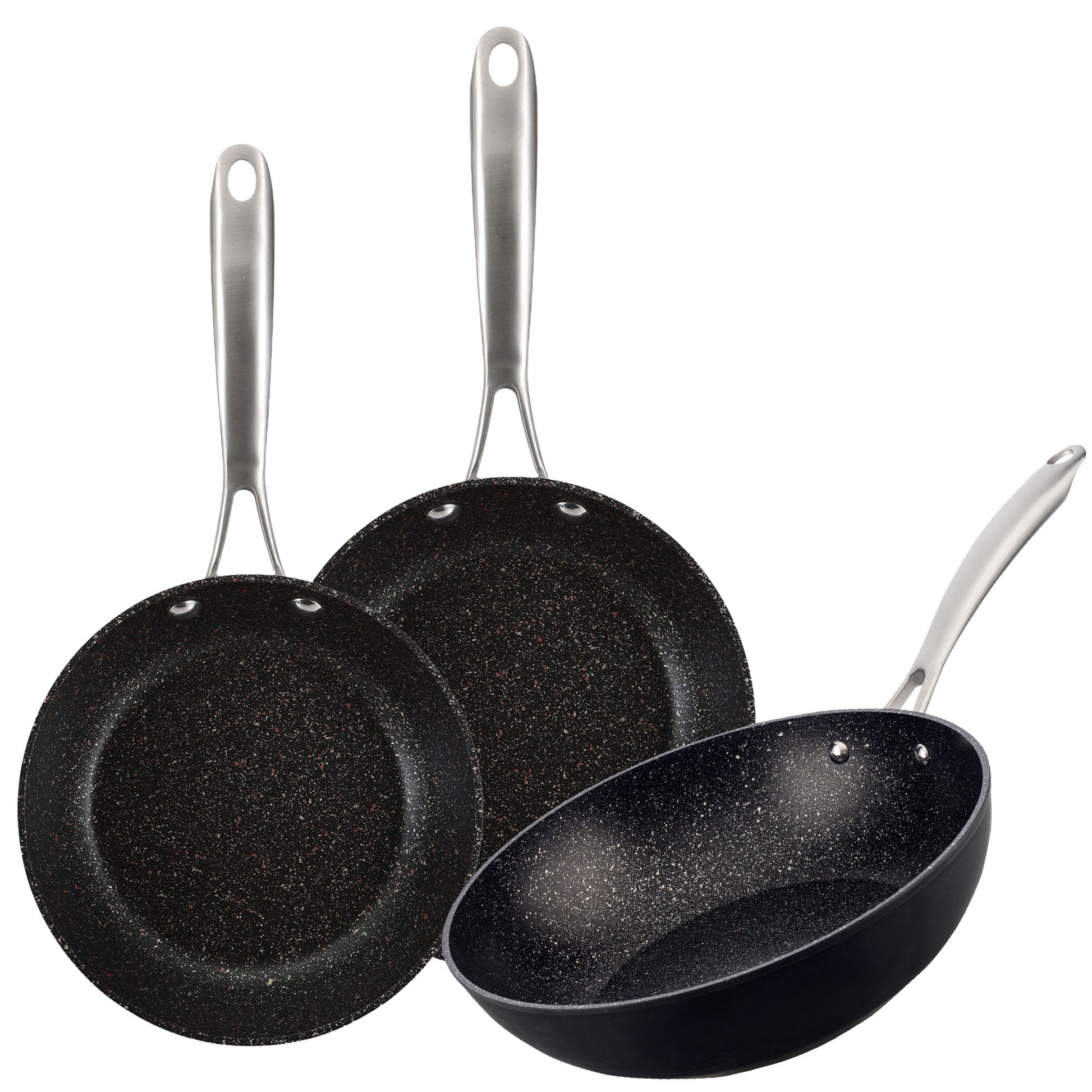 Juego De 2 Sartenes 20-28 + Wok En Aluminio Forjado San Ignacio._0
