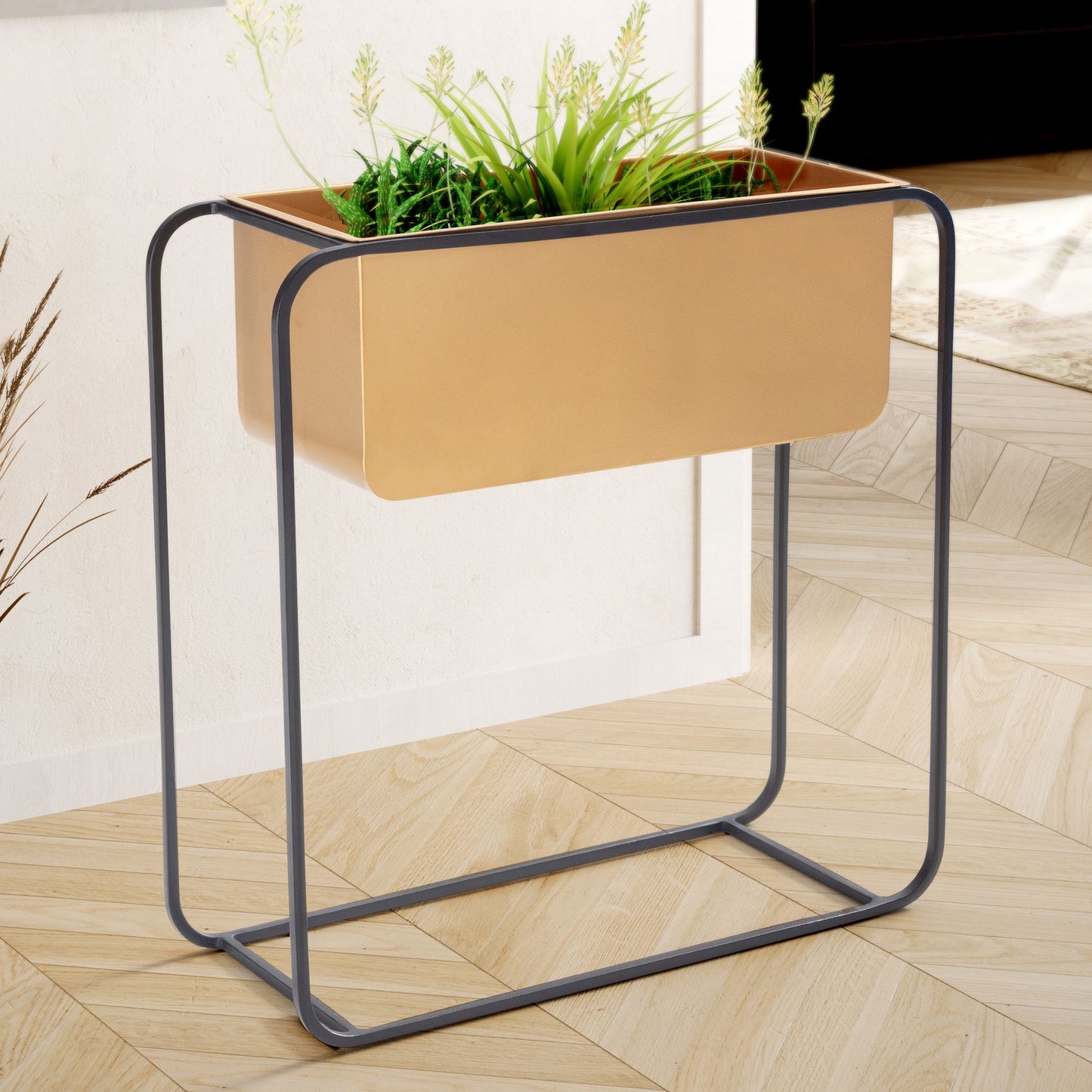 Macetero De Metal 60x60x24 Cm_1