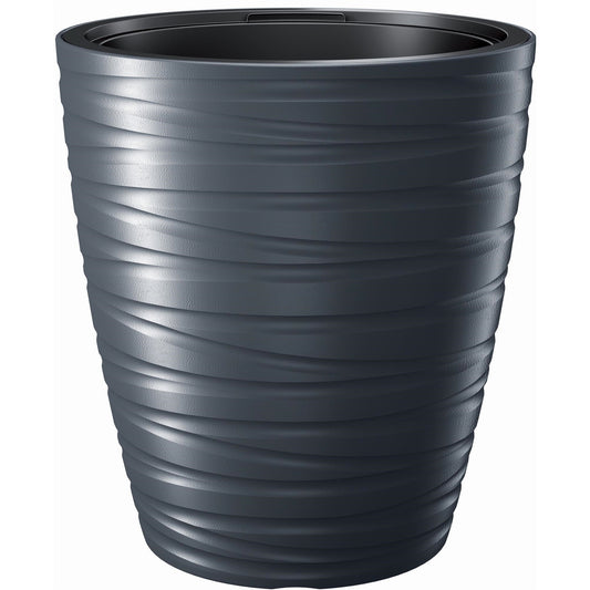 Maceta Con Deposito 32l Maze De Plastico En Color Antracita 37,5 (largo) X 37,5 (ancho) X 41,9 (alto) Cm