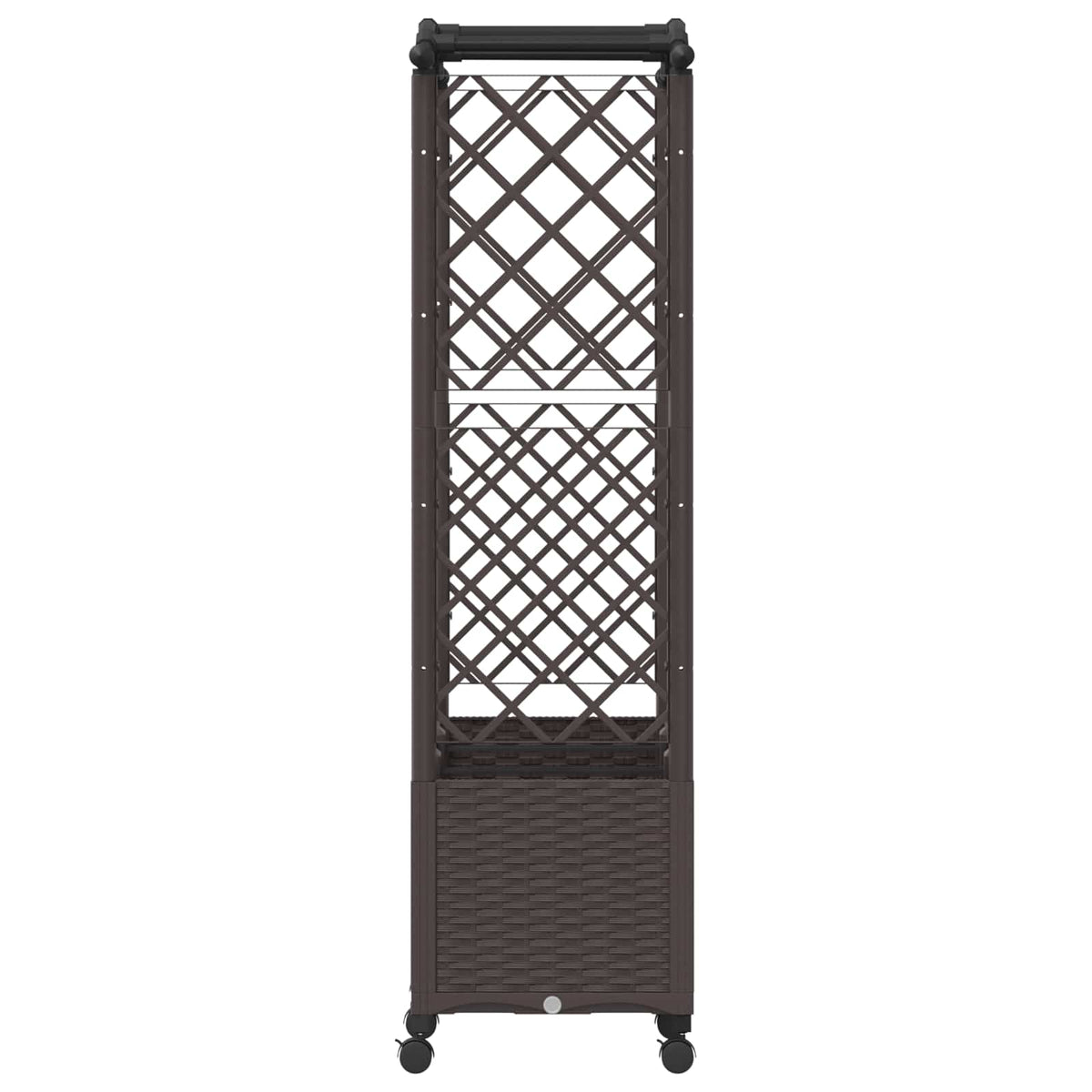 Cama Elevada Con Trellis Y Techo Marrón 164 X 40 X 144 Cm Pp_4