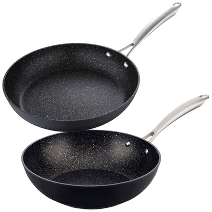 Set Sartenes 28x6.0 Y Wok 28x8.0 Cm Aluminio Forjado Apta Para Inducción San Ignacio Vita_0