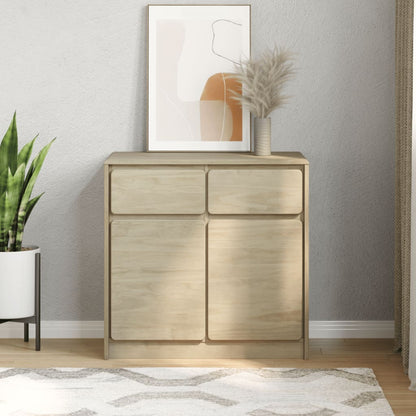 Aparador Sauda Madera Maciza Pino Roble 80x43x75,5 Cm / Vetonek_4