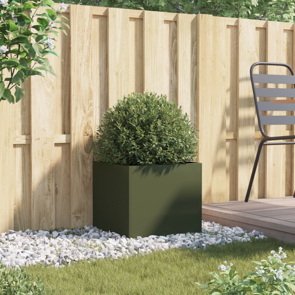 Jardinera Acero Verde Oliva 42x40x39 Cm_2