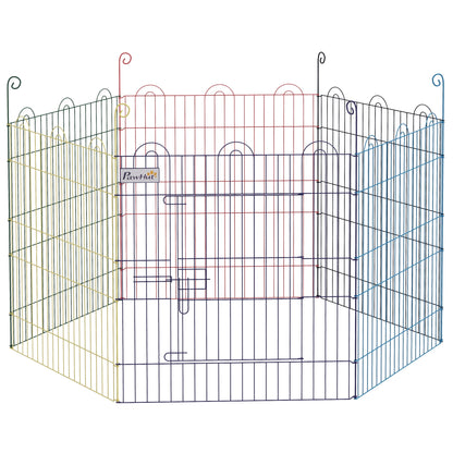 Pawhut Parque Plegable Para Mascotas De 6 Paneles De Alambre Para Jardín Ø120x60_1