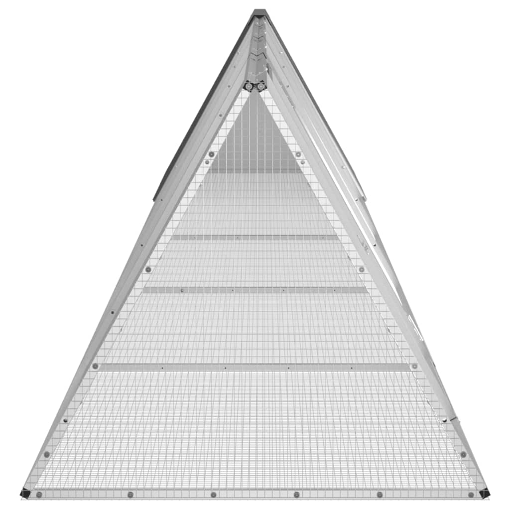 Jaula De Conejos Acero Galvanizado Antracita 504,5x80,5x71 Cm_3