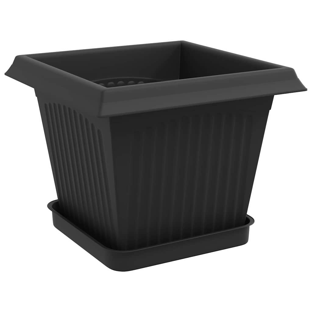 Macetas 24 Uds. Negro Plástico_4
