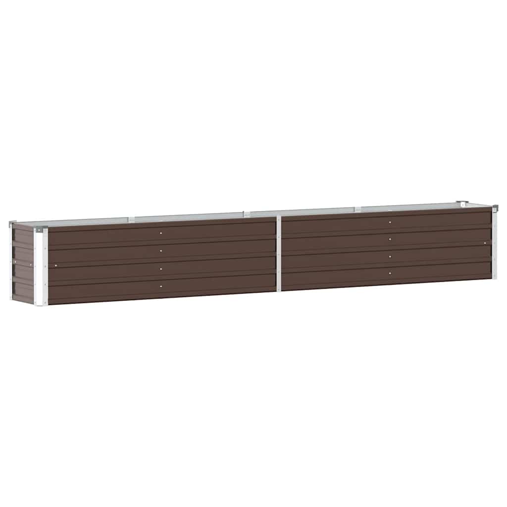 Arriate De Jardín De Acero Galvanizado Marrón 320x40x45 Cm_5