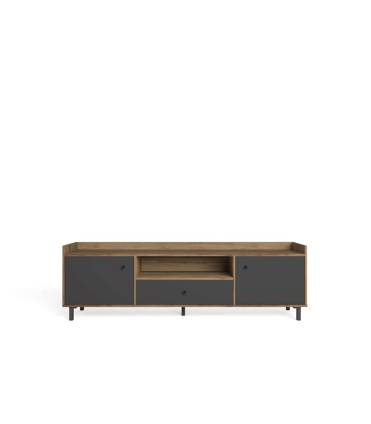 Mueble Televisión Marta 2 Puertas 1 Cajón Acabado Pizarra/sabi, 180.5cm(ancho) 53.3cm(al_0