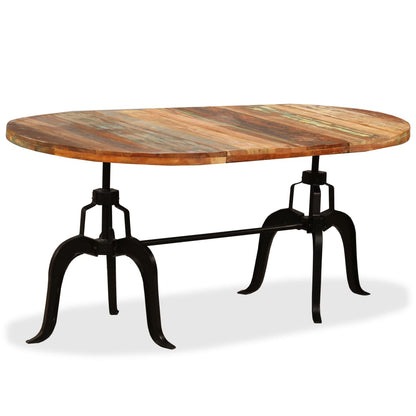 Mesa De Comedor De Madera Maciza Reciclada Y Acero 180 Cm_1
