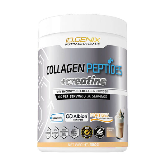 Collagen Peptides + Creatine - 300g - Capuchino - Colágeno - Io.genix_0