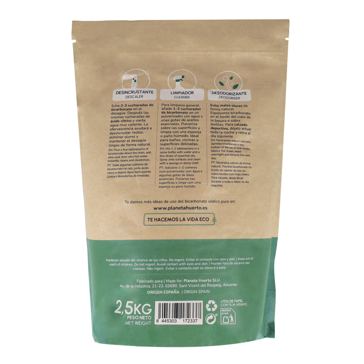 Planeta Huerto Bicarbonato de Sódio 2,5 Kg