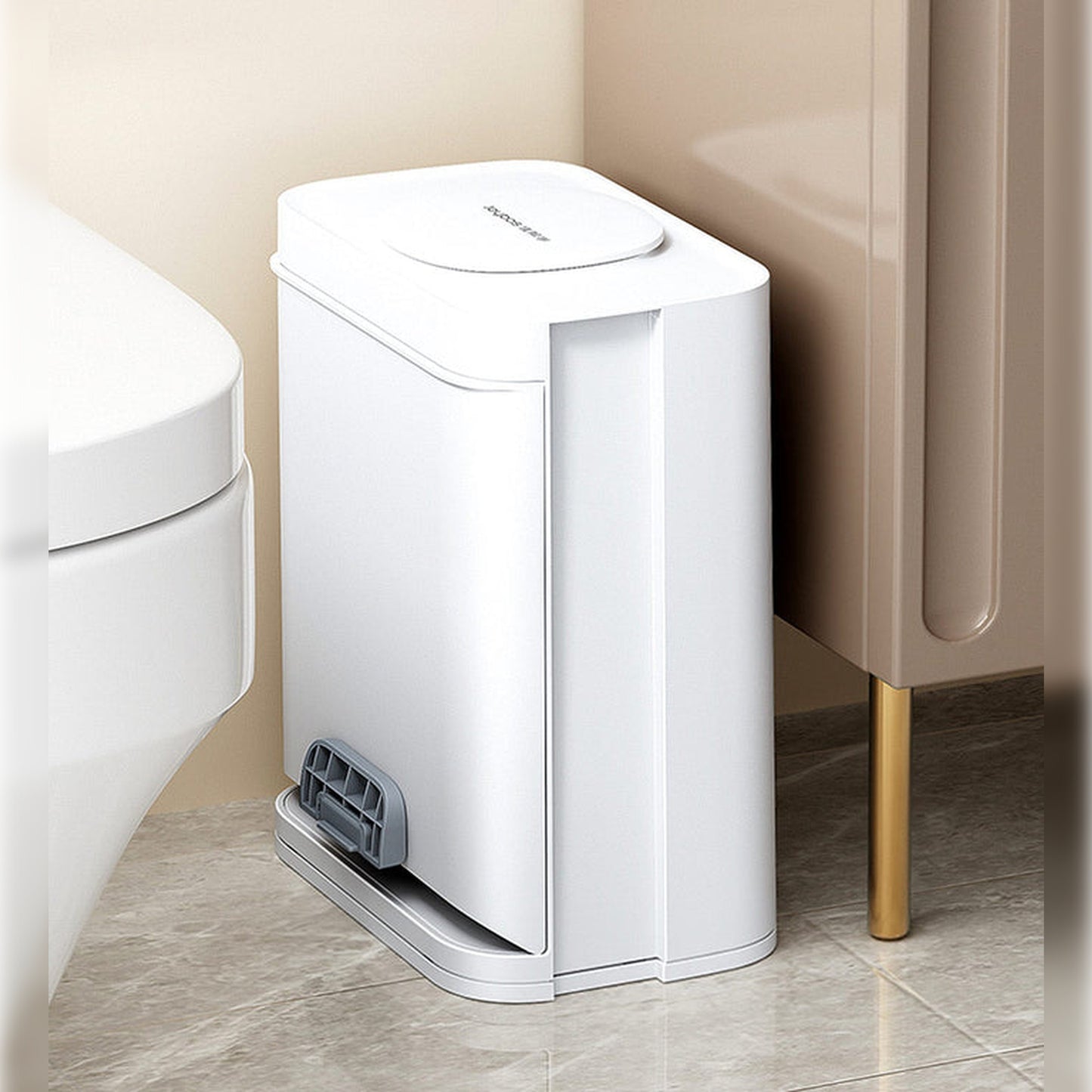 Cubo De Basura De 15,9l Con Tapa Y Pedal De Manos Libres Joybos_2
