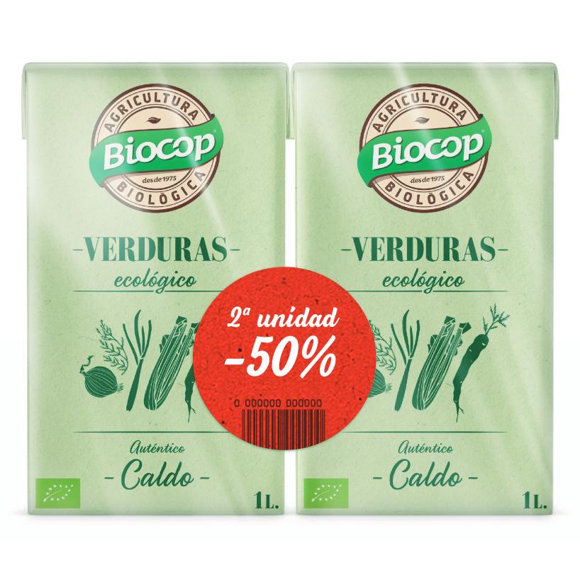 Caldo de Legumes Biológico PROMO 50% DuoPack Biocop 1 L