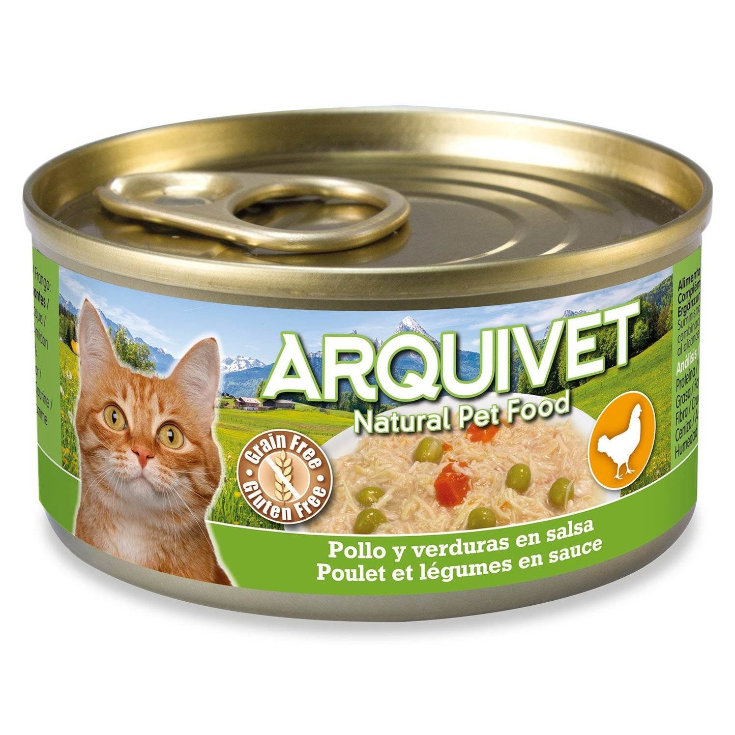 Frango e legumes em molho Arquivet 80 g Ração húmida para gatos
