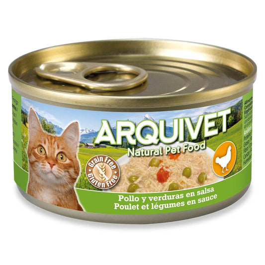 Frango em molho com legumes Arquivet 80 g Ração húmida para gatos