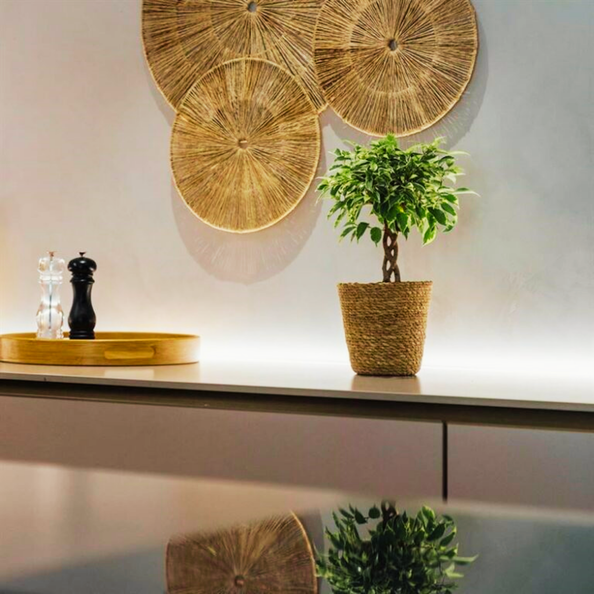 Macetero Semirígido Redondo - Cubremacetas De Yute Natural 15 X 15 Cm_1