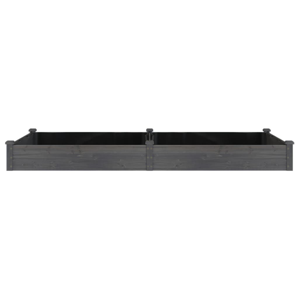 Jardinera Arriate Con Forro Madera Abeto Gris 240x120x25 Cm_3