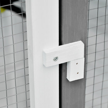 Pawhut Pajarera De Madera Grande Para Jardín Con Múltiples Ventanas Y Techo_3