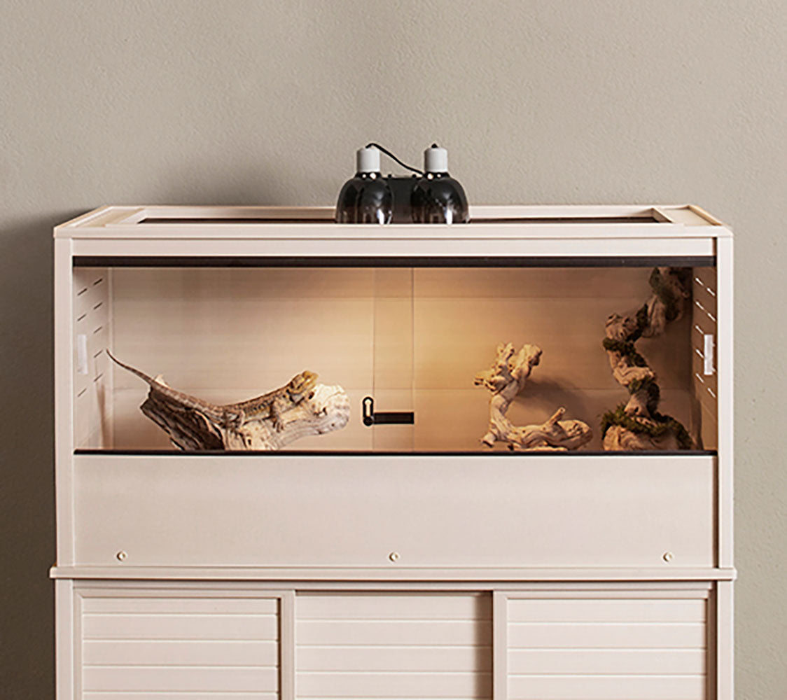 Terrario Grande Para Reptiles Y Otros Pequeños Animales Mojave - 122x61x58cm - Decorativo Para Interiores (marrón Claro)_0