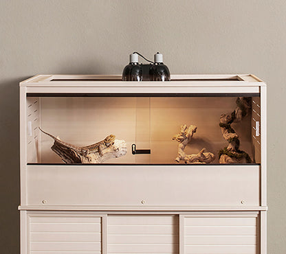 Terrario Grande Para Reptiles Y Otros Pequeños Animales Mojave - 122x61x58cm - Decorativo Para Interiores (marrón Claro)_0