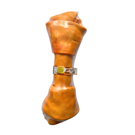 Lifebound - Hueso Masticable Natural De Cuero De Ternera En Forma De Hueso Con Sabor A Pizza - 4 Piezas - Tamaño: Xxl_0