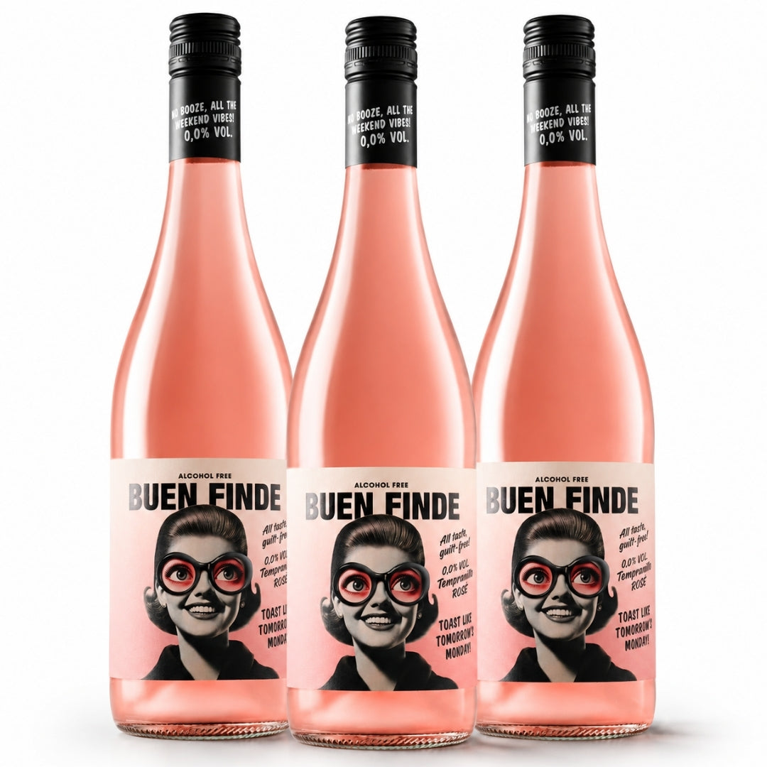 Vino Rosado Sin Alcohol 0,0% Tempranillo | Pack 3 Botellas X 750 Ml | Vino Rosado Desalcoholizado Fresco Y Afrutado_0