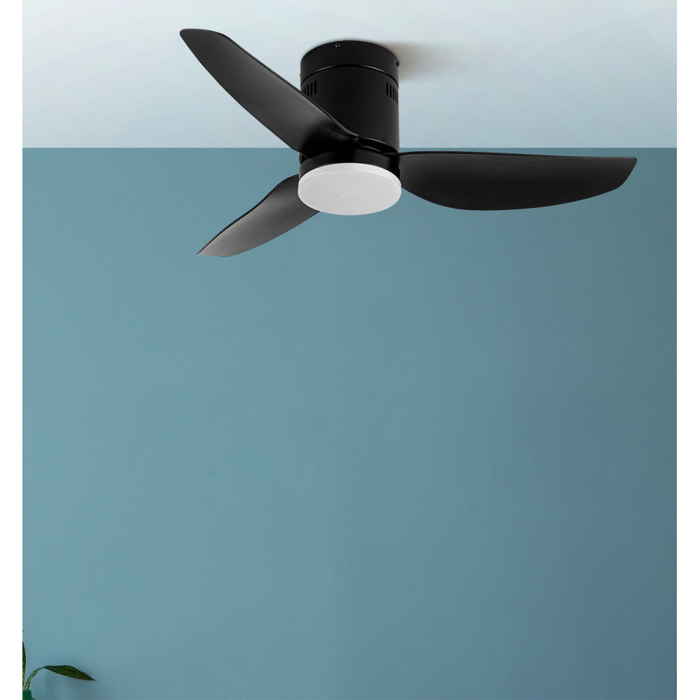 Ventilador Dc Borax 20w Negro 3aspas 6vel 3000-4000-6500k 2350lm Remoto, Memoria Y Temporizador 27x101x101cm_3
