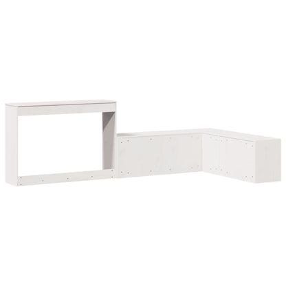 Mueble Con Escritorio Madera Maciza Pino 222x122x75 Cm_4