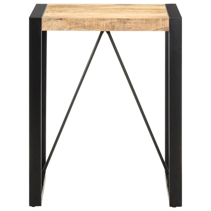 Mesa De Comedor Madera Maciza De Mango Rugosa 60x60x75 Cm_0