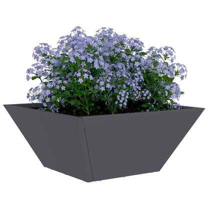 Macetero De Jardín Gris Antracita 35 X 35 X 15 Cm_2