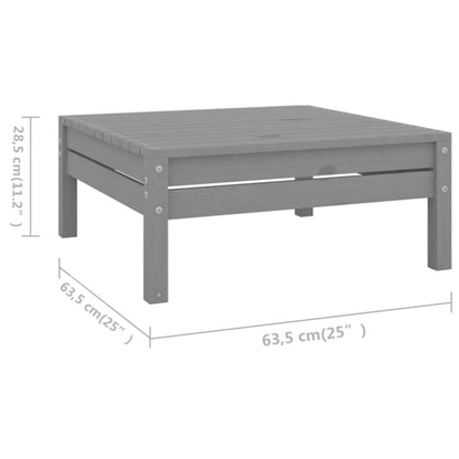 Juego De Muebles De Jardín 4 Piezas Madera Maciza De Pino Gris / Vetonek_3