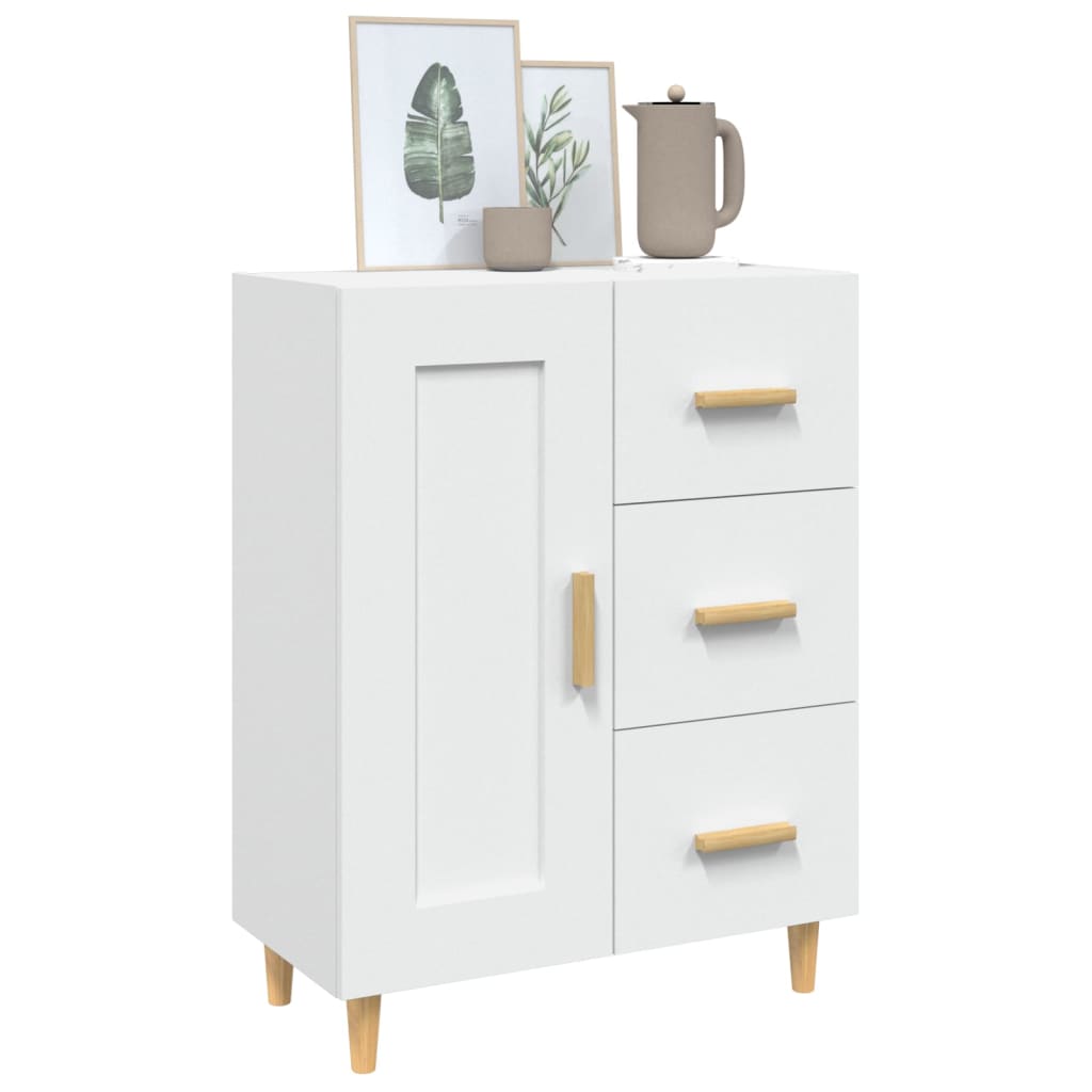 Aparador De Madera Contrachapada Blanco 69,5x34x90 Cm / Vetonek_4