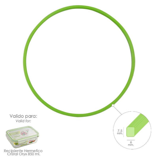 Anillo Silicona Para Recipiente Hermetico Cristal Rectangular 850 Ml._0