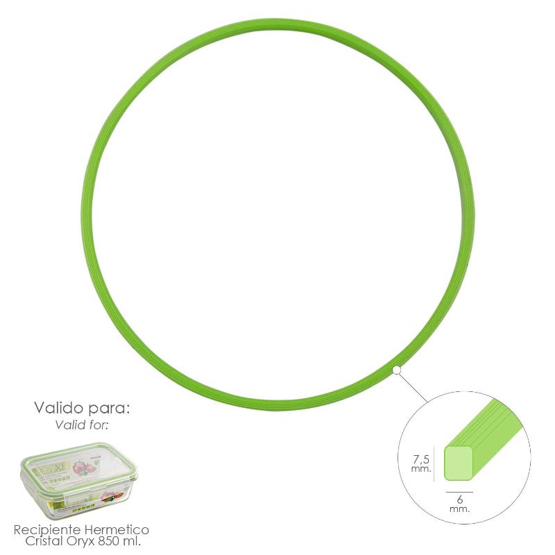 Anillo Silicona Para Recipiente Hermetico Cristal Rectangular 850 Ml._0