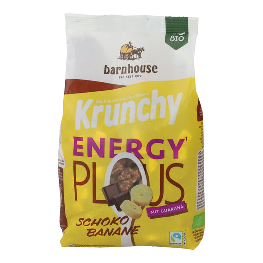 Muesli Krunchy Energy Plus com Chocolate, Banana e Guaraná BIO Barnhouse 325 gr