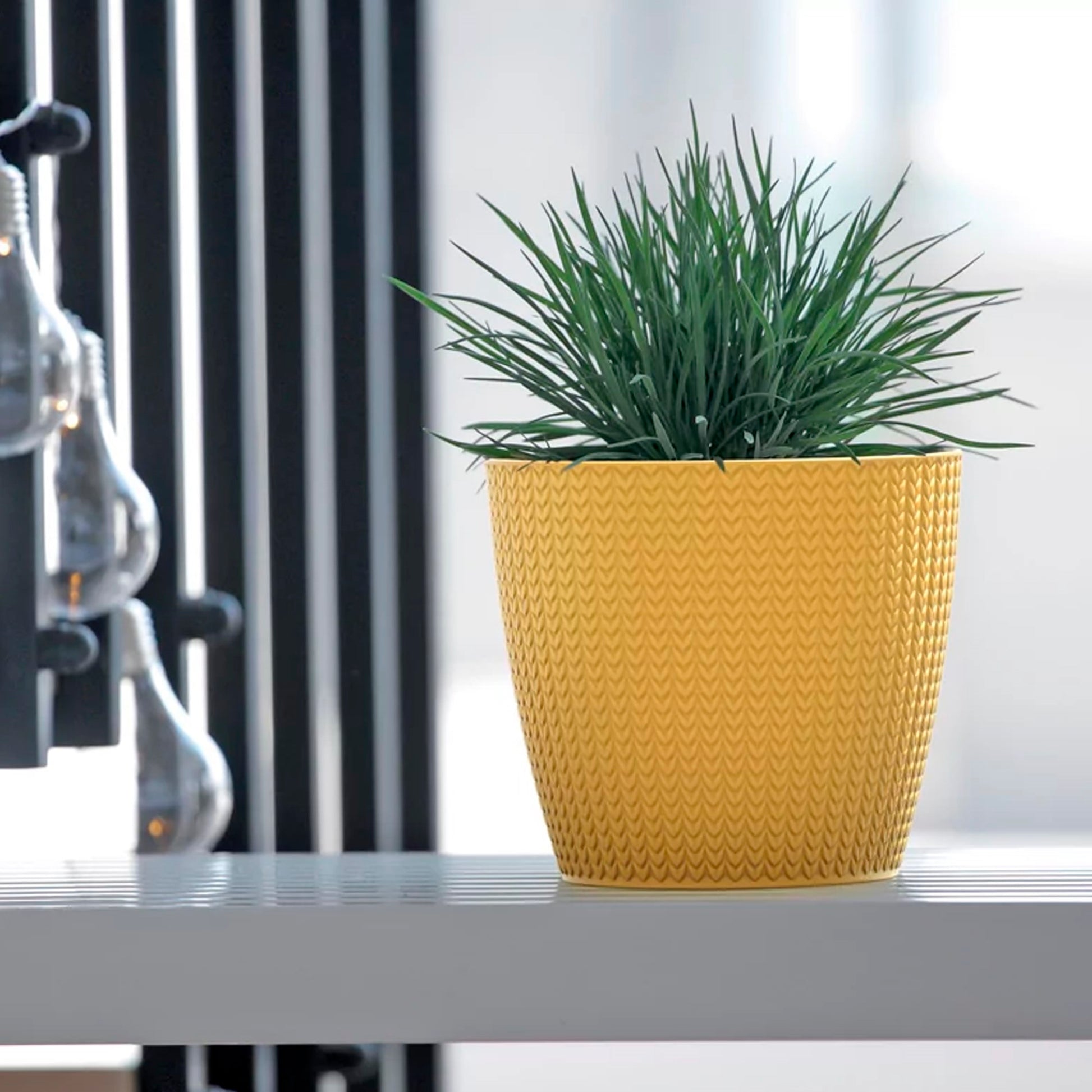 Maceta Wheaty 3,5l., Dimensiones (mm) 189x189x167, Color Gris Piedra