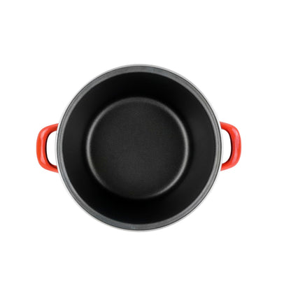 Olla 'sr' Ø28cm Con Tapa Vidrio Rojo Magefesa_4