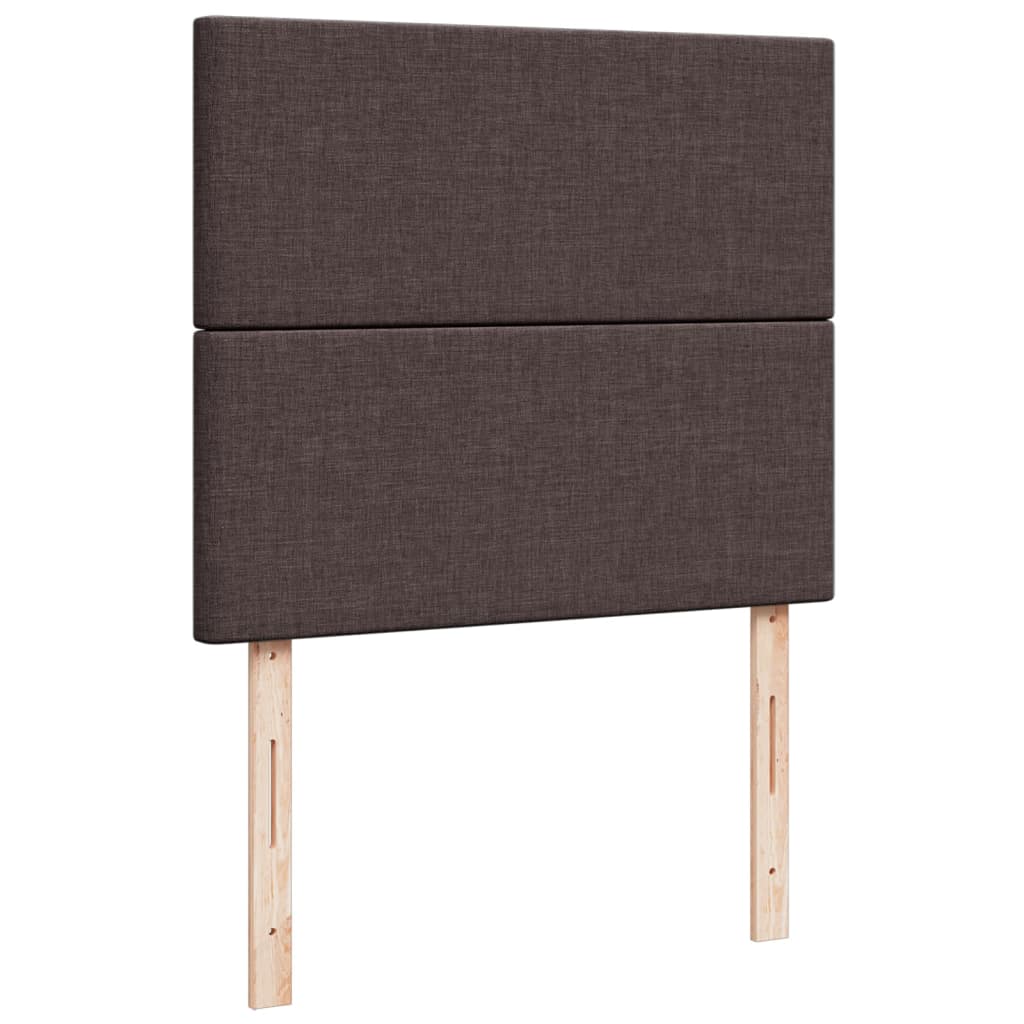 Cama Box Spring Con Colchón Tela Marrón Oscuro 120x200 Cm / Vetonek_5