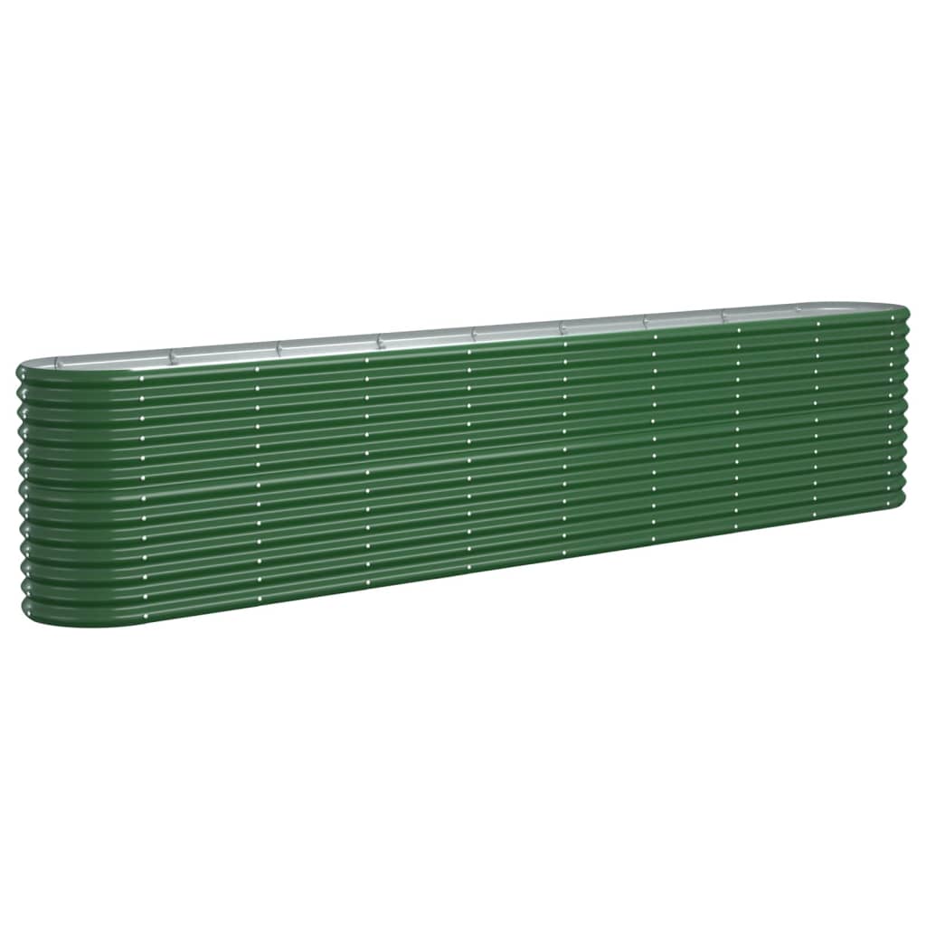 Jardinera Arriate Acero Galvanizado Verde 332x40x68 Cm_0