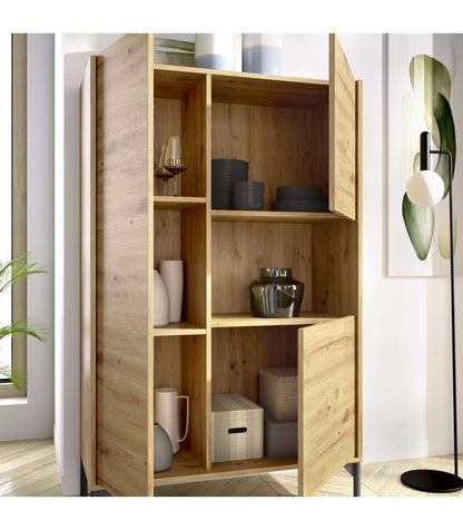 Modulo Alto Tres Puertas Para Salon O Cocina Cazalilla En Nordic 135 Cm(alto)81 Cm(ancho)43 Cm(largo)_5