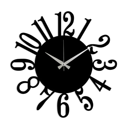 Reloj De Pared Circular Metal Con Números_0