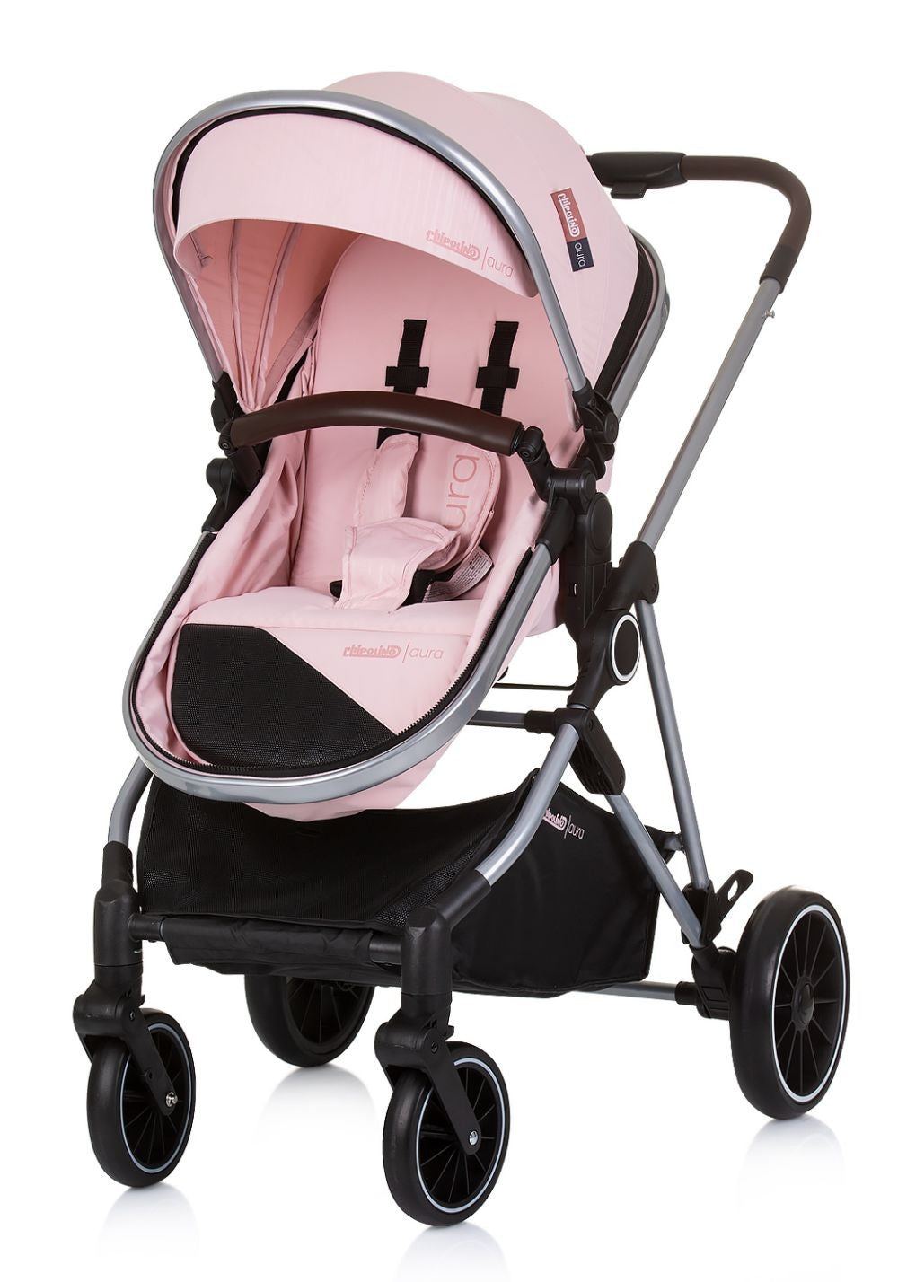 Carrito De Bebé Trio Convertible Aura Hasta 22 Kg Flamingo_1