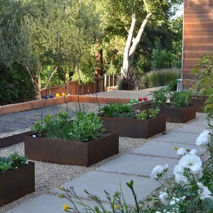 Jardinero Cubo Bajo Acero Corten / Unidad / 100x100x50 Cm_2