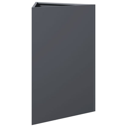 Jardinera Triangular Acero Gris Antracita 50x43x75 Cm_3