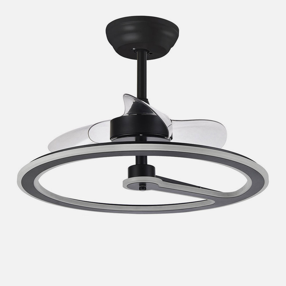 Ventilador 110w Dc Chom Negro 3 Aspas Transp. 46/66x62x62cm 6vel. 3 Colores C/remoto, Memoria Y Temporizador 9350lm_3