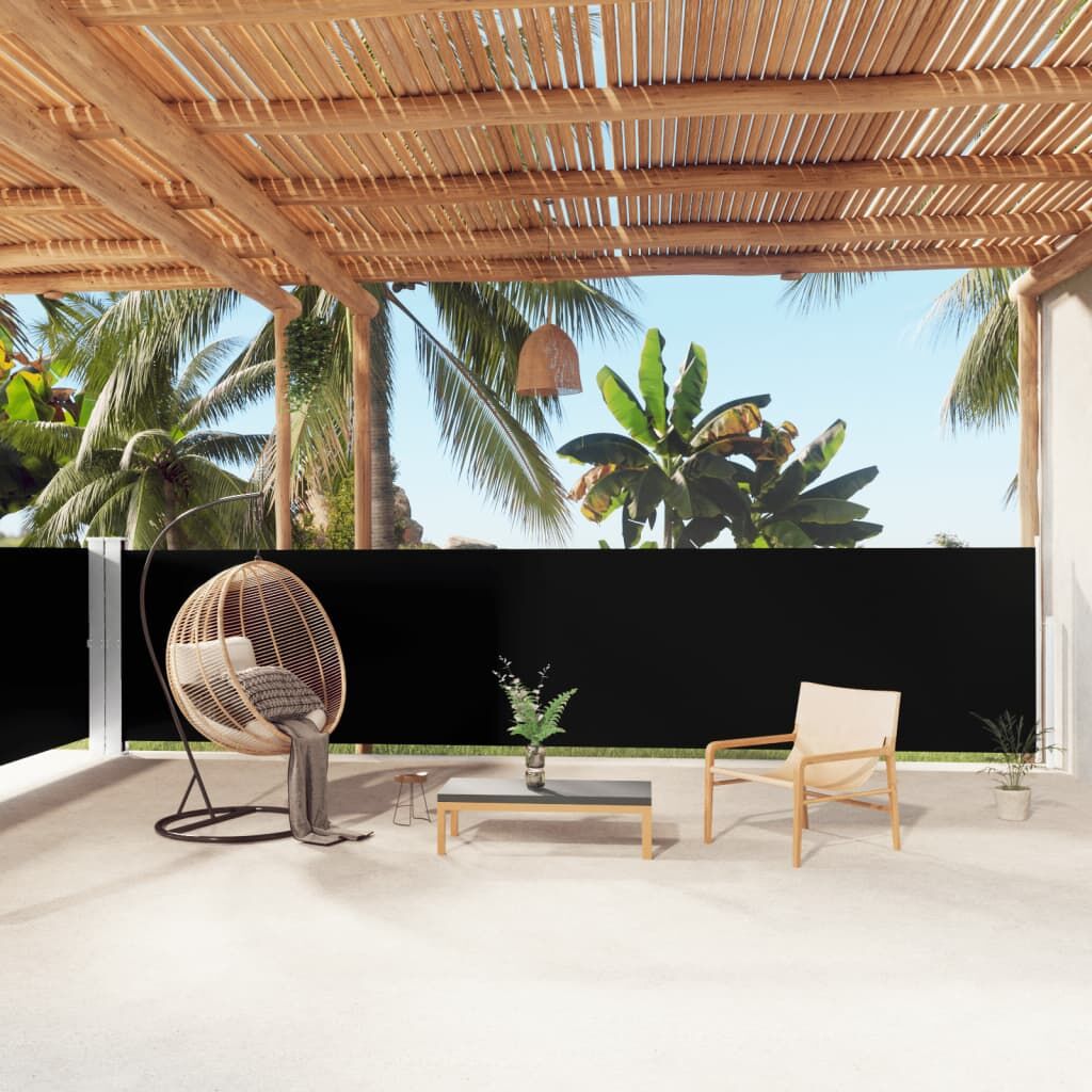 Vidaxl Toldo Lateral Retráctil Negro 140x1000 Cm_1