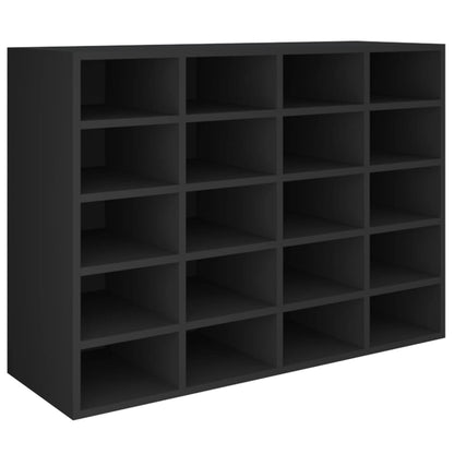 Vidaxl Zapatero De Madera Contrachapada Negro 92x30x67,5 Cm_0