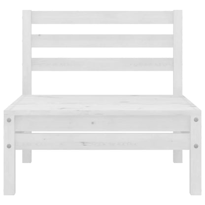 Juego De Muebles De Jardín 6 Piezas Madera Maciza Pino Blanco / Vetonek_4