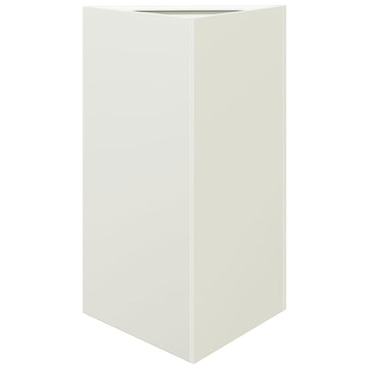 Jardinera Triangular Acero Blanco 50x43x75 Cm_0